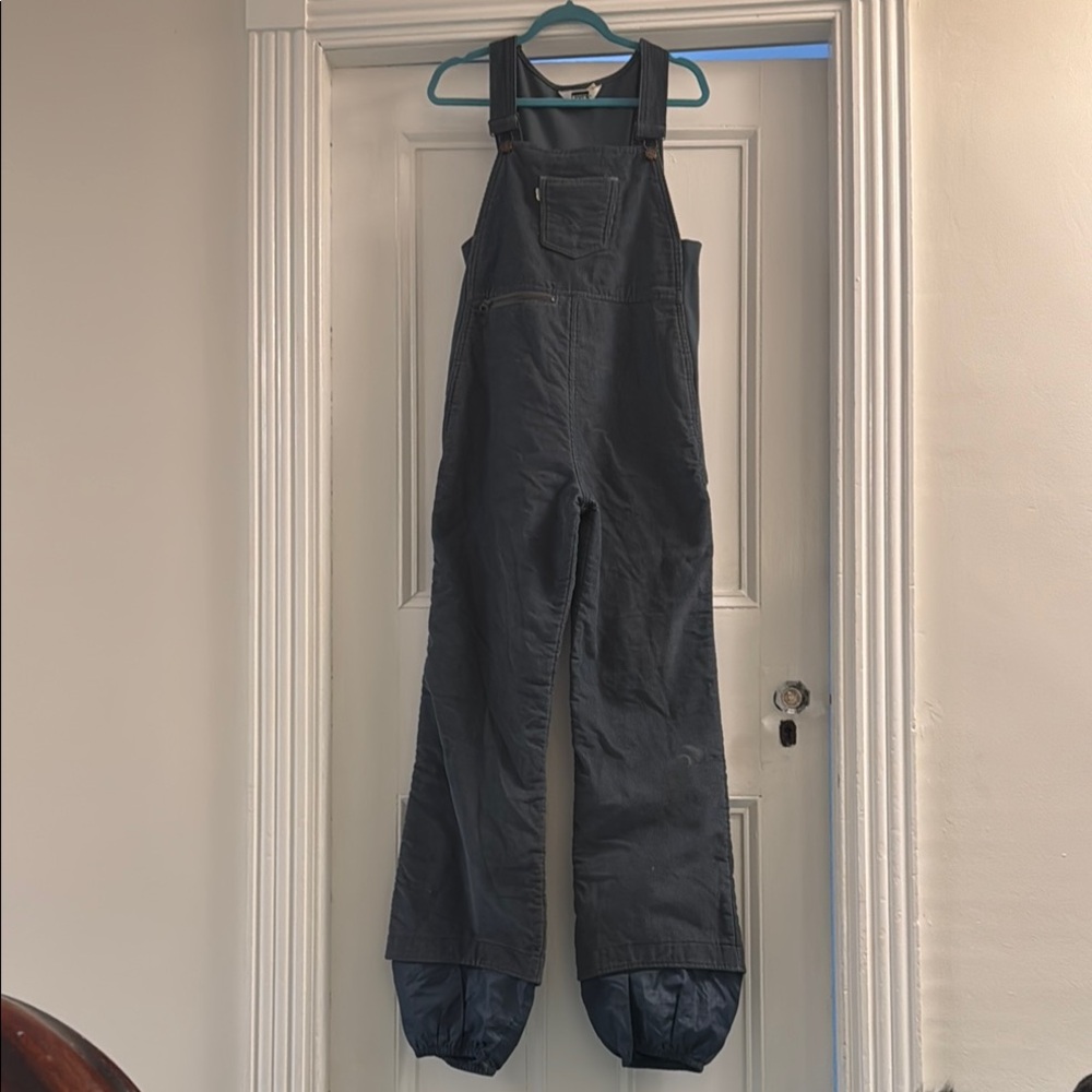 Vintage Levi’s corduroy ski bibs size 14 gray